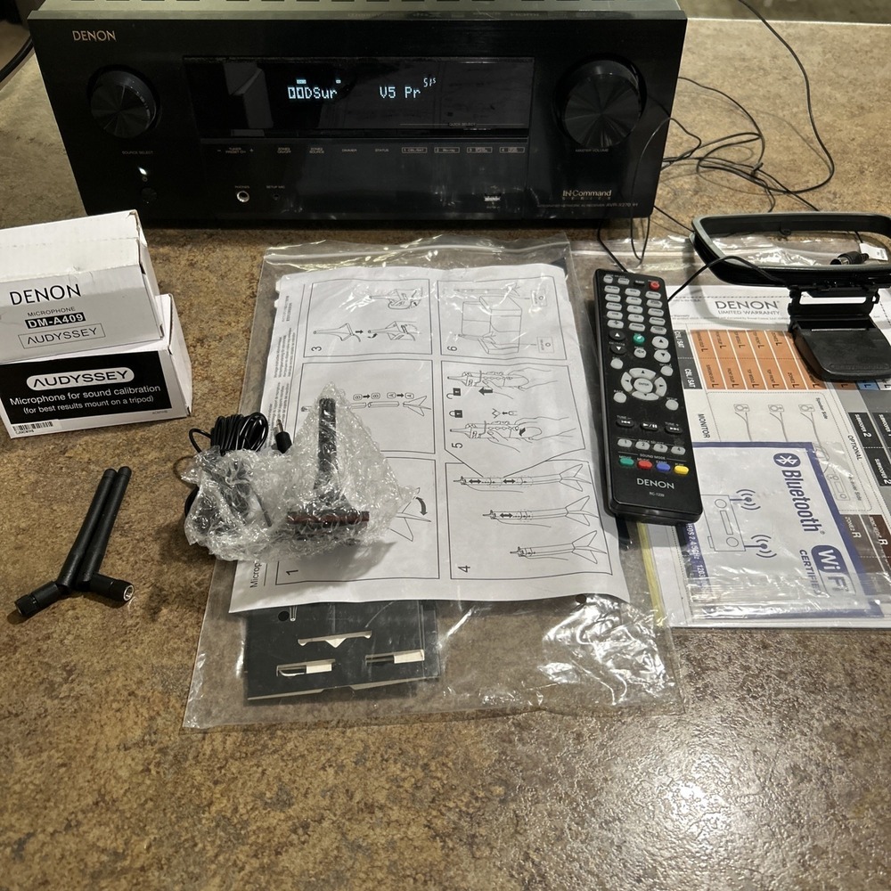 Denon AVR-X2700H 7.2-Channel 8K Ultra HD AV Surround Receiver Black Excellent